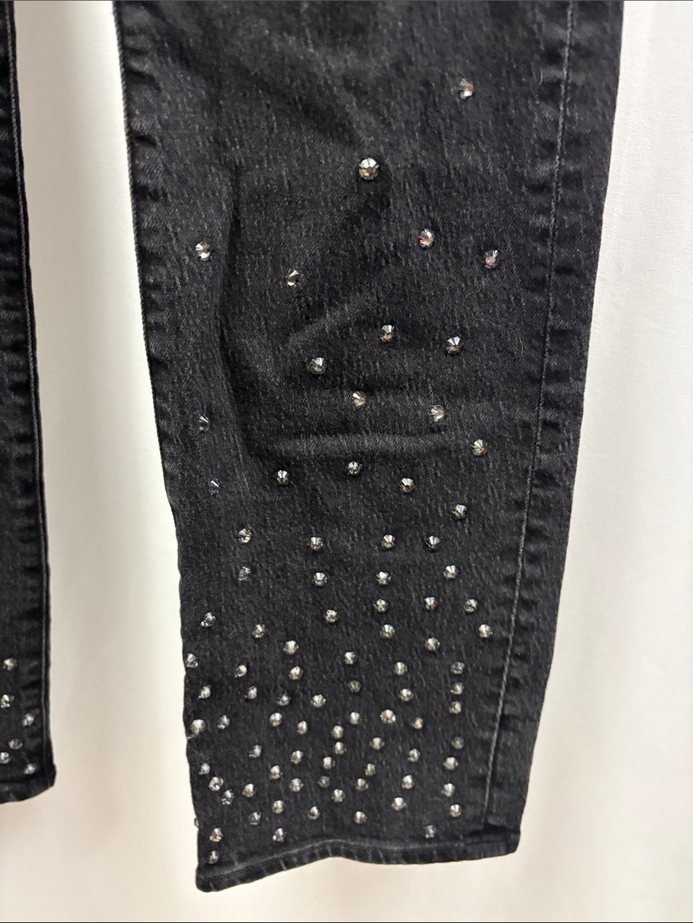 Madewell 90's Straight Leg Jeans Womens 23 Black Fitted High Rise NWT Sequin - Picture 6 of 9
